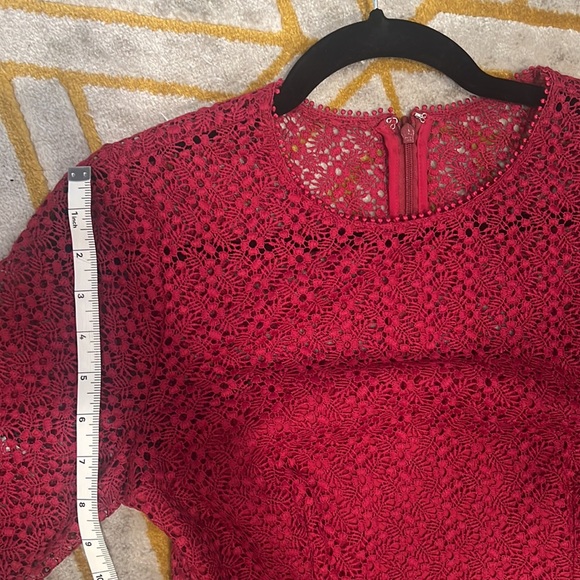 ML MONIQUE LHUILLIER KARINA LACE MIDI DRESS - Picture 10 of 10